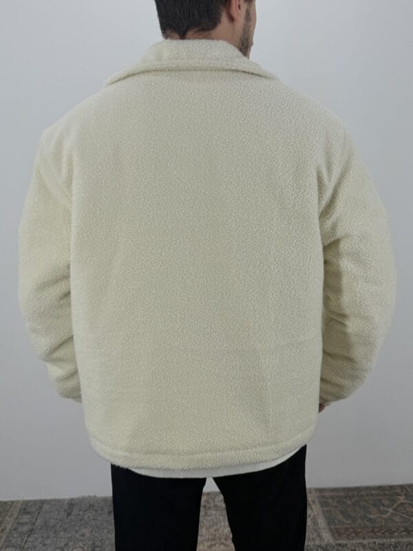Soft Peluş Bomber Mont-Krem - Görsel 5