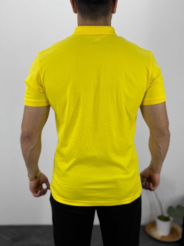 Essa Polo Yaka Slim Fit T-shirt - Sarı - Görsel 4