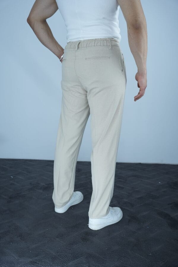Rino Baggy Kalıp pile detaylı pantolon-Bej - Görsel 3