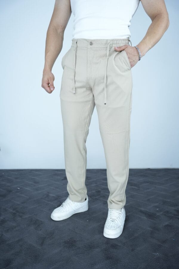 S22 Jogger Klasik Erkek pantolon-Bej