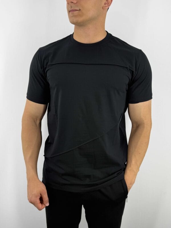 CY Basic dikiş detaylı Tshirt-Siyah