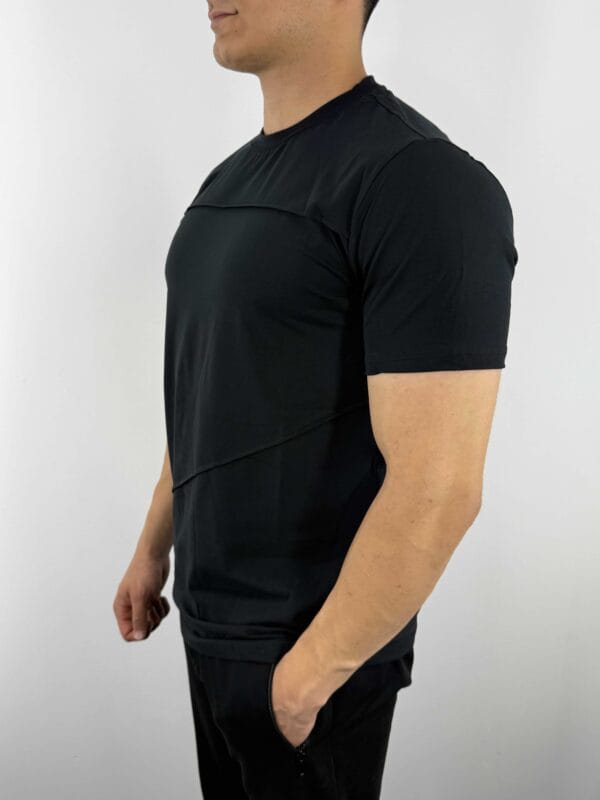 CY Basic dikiş detaylı Tshirt-Siyah - Görsel 2