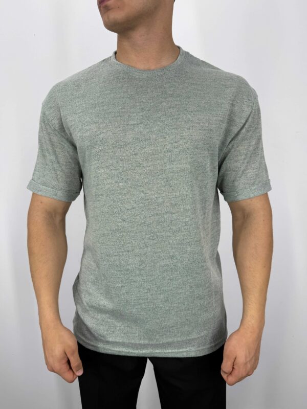 C55 Yarım Oversize  Jakarlı Tshirt-Yeşil